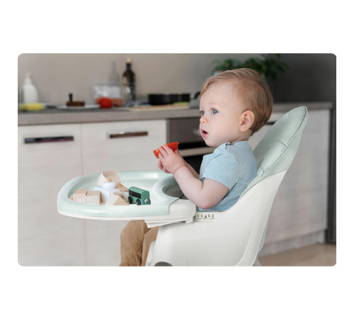 Стільчик для годування зі столиком Ricokids Milo 79 х 62 х 94 см - зелено-білий Стільчик для годування зі столиком Ricokids Milo 79 х 62 х 94 см - зелено-білий