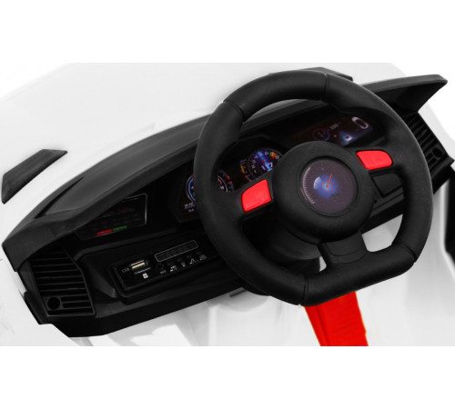 Дитяча машинка Future на акумуляторі Біла + Пульт + Повільний Старт + MP3 USB + LED Дитяча машинка Future на акумуляторі Біла + Пульт + Повільний Старт + MP3 USB + LED