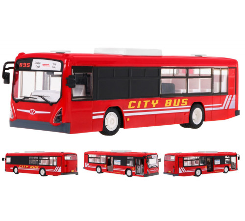 Міський автобус для дітей 6+ На дистанційному керуванні Червоний 1:20 Рухомі частини + Звуки Світло Міський автобус для дітей 6+ На дистанційному керуванні Червоний 1:20 Рухомі частини + Звуки Світло
