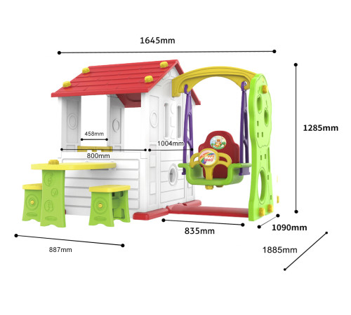 Садовий будиночок 3в1 для дітей Червоний дах