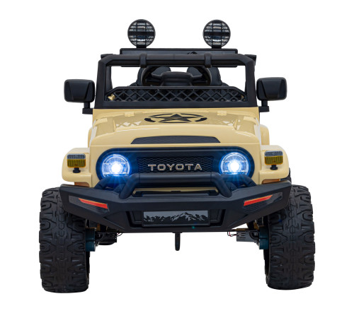 Toyota FJ Cruiser для дітей бежевий + пульт дистанційного керування + повний привід + LED аудіо + EVA + Free Start Toyota FJ Cruiser для дітей бежевий + пульт дистанційного керування + повний привід + LED аудіо + EVA + Free Start