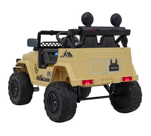 Toyota FJ Cruiser для дітей бежевий + пульт дистанційного керування + повний привід + LED аудіо + EVA + Free Start Toyota FJ Cruiser для дітей бежевий + пульт дистанційного керування + повний привід + LED аудіо + EVA + Free Start