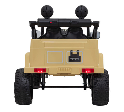 Toyota FJ Cruiser для дітей бежевий + пульт дистанційного керування + повний привід + LED аудіо + EVA + Free Start Toyota FJ Cruiser для дітей бежевий + пульт дистанційного керування + повний привід + LED аудіо + EVA + Free Start
