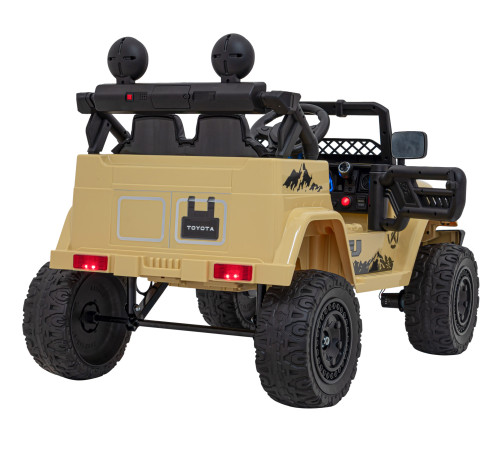 Toyota FJ Cruiser для дітей бежевий + пульт дистанційного керування + повний привід + LED аудіо + EVA + Free Start Toyota FJ Cruiser для дітей бежевий + пульт дистанційного керування + повний привід + LED аудіо + EVA + Free Start