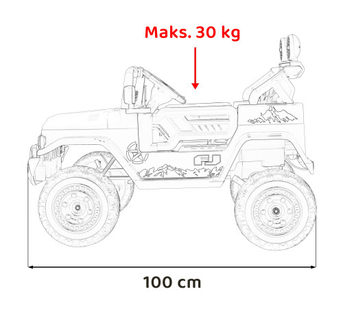 Дитяча акумуляторна машинка Toyota FJ Cruiser Біла