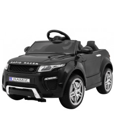 Дитячий електромобіль Rapid Racer Black + Пульт + Вільний старт + EVA + MP3 LED