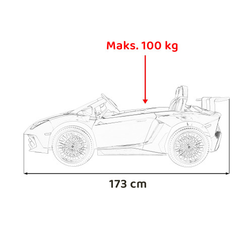 Дитяча акумуляторна машинка Lamborghini Aventador SV Синя