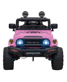 Toyota FJ Cruiser для дітей рожевий + пульт дистанційного керування + повний привід + LED аудіо + EVA + Free Start