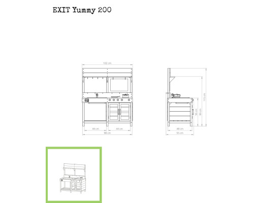 Ігрова кухня дерев'яна EXIT Yummy 200