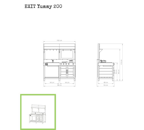 Ігрова кухня дерев'яна EXIT Yummy 200