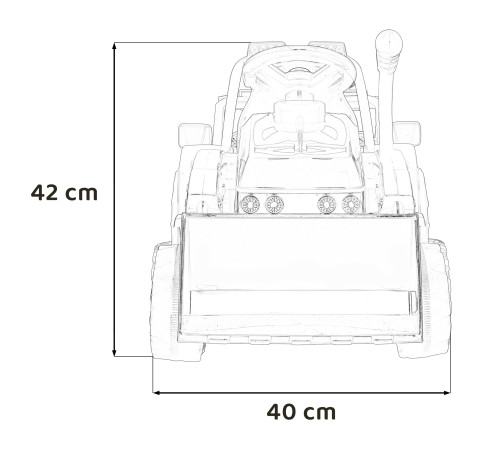 Дитячий акумуляторний трактор-бульдозер G320 Жовтий