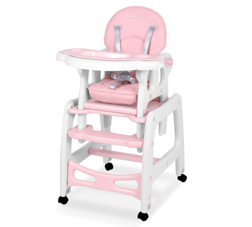 Стільчик для годування 5-в-1 Ricokids Sinco 57,5 х 104 см - рожево-білий