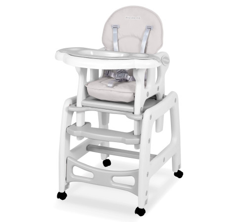 Стільчик для годування 5-в-1 Ricokids Sinco 57,5 х 104 см - сіро-білий