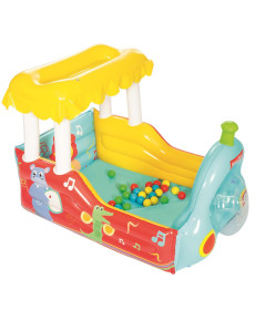 Манеж-поїзд + м'ячі Fisher-Price Bestway 93537, 132 x 94 x 89 см - різнокольоровий