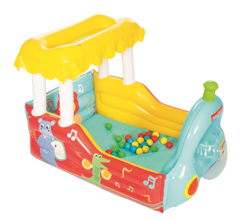 Манеж-поїзд + м'ячі Fisher-Price Bestway 93537, 132 x 94 x 89 см - різнокольоровий Манеж-поїзд + м'ячі Fisher-Price Bestway 93537, 132 x 94 x 89 см - різнокольоровий