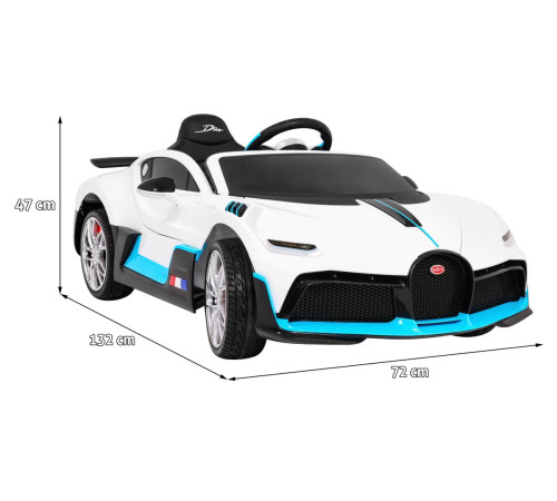 Дитяча акумуляторна машинка Bugatti Divo Біла