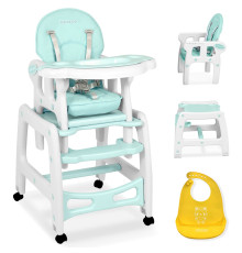 Стільчик для годування 5-в-1 Ricokids Sinco 57,5 х 104 см - бірюзово-білий