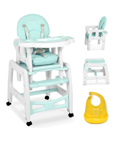 Стільчик для годування 5-в-1 Ricokids Sinco 57,5 х 104 см - бірюзово-білий