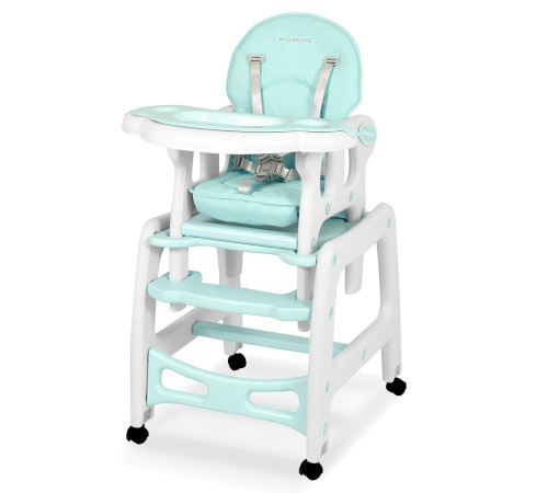 Стільчик для годування 5-в-1 Ricokids Sinco 57,5 х 104 см - бірюзово-білий