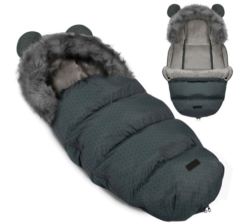 Конверт Elmi Ricokids для коляски та санок, 95 х 48 см - графітовий Конверт Elmi Ricokids для коляски та санок, 95 х 48 см - графітовий