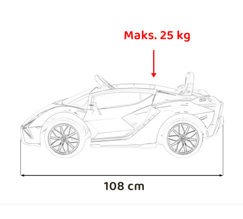 Lamborghini SIAN на акумуляторі для дітей Червоний + Пульт + EVA + Free Start + Audio LED