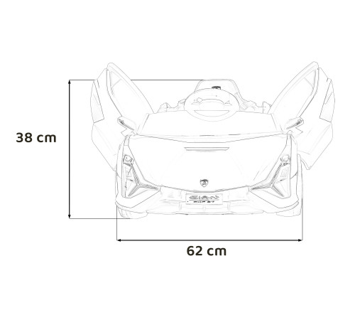 Lamborghini SIAN на акумуляторі для дітей Червоний + Пульт + EVA + Free Start + Audio LED