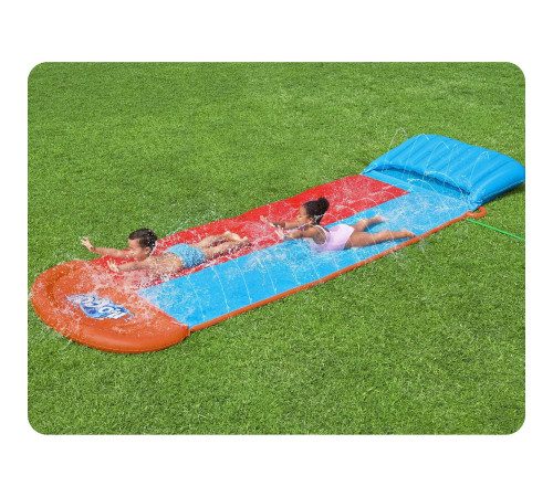 Водна гірка двомісна Bestway 52478 488 см, червно-синя