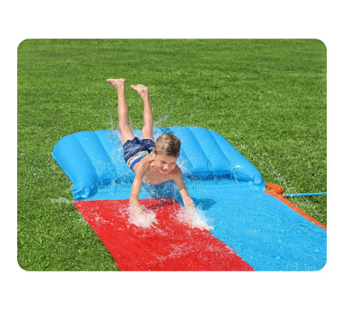 Водна гірка двомісна Bestway 52478 488 см, червно-синя