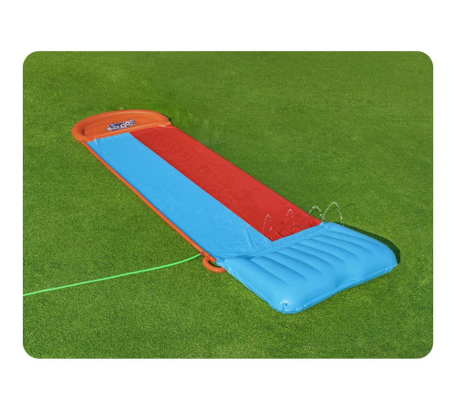 Водна гірка двомісна Bestway 52478 488 см, червно-синя