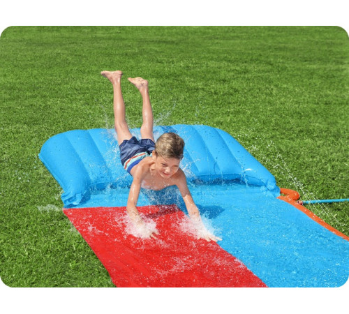 Водна гірка двомісна Bestway 52478 488 см, червно-синя