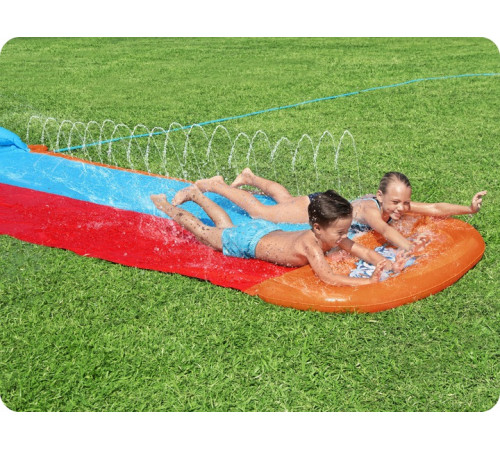 Водна гірка двомісна Bestway 52478 488 см, червно-синя