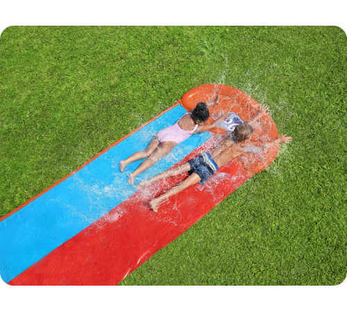 Водна гірка двомісна Bestway 52478 488 см, червно-синя