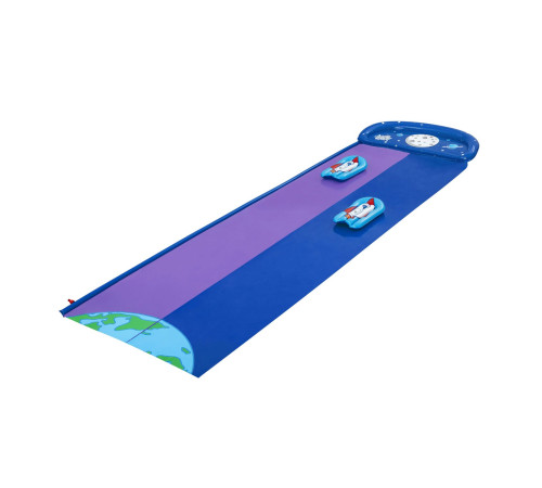 Водна гірка двомісна Bestway 52642 488 см, фіолетово-синя