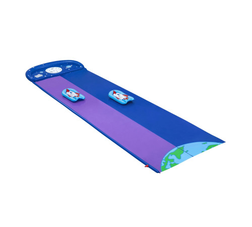 Водна гірка двомісна Bestway 52642 488 см, фіолетово-синя