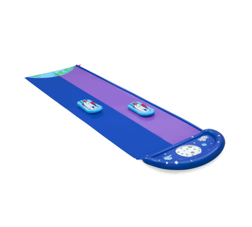 Водна гірка двомісна Bestway 52642 488 см, фіолетово-синя