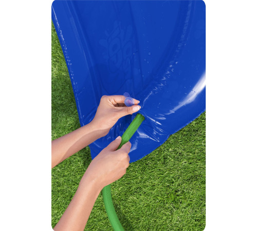 Водна гірка двомісна Bestway 52642 488 см, фіолетово-синя