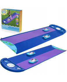 Водна гірка двомісна Bestway 52642 488 см, фіолетово-синя