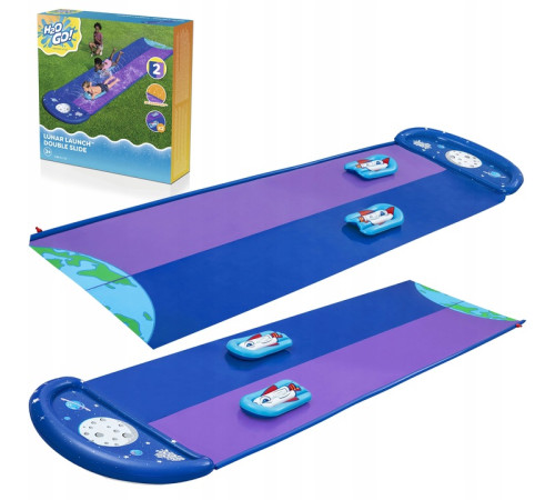 Водна гірка двомісна Bestway 52642 488 см, фіолетово-синя