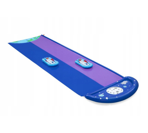 Водна гірка двомісна Bestway 52642 488 см, фіолетово-синя