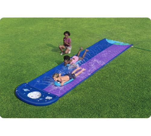 Водна гірка двомісна Bestway 52642 488 см, фіолетово-синя
