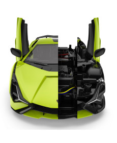 Lamborghini Sian зелений RASTAR модель 1:18 Автомобіль на дистанційному керуванні + пульт 2,4 ГГц + Обвіс 72 шт. + Двері багажника відкриваються