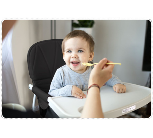 Стільчик для годування Ricokids Nuco 70 х 60 х 95 см - чорно-білий