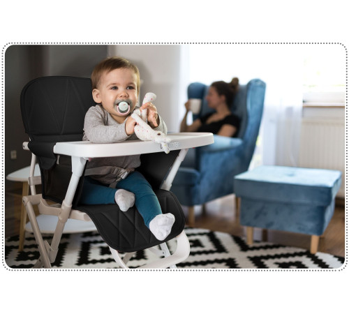 Стільчик для годування Ricokids Nuco 70 х 60 х 95 см - чорно-білий