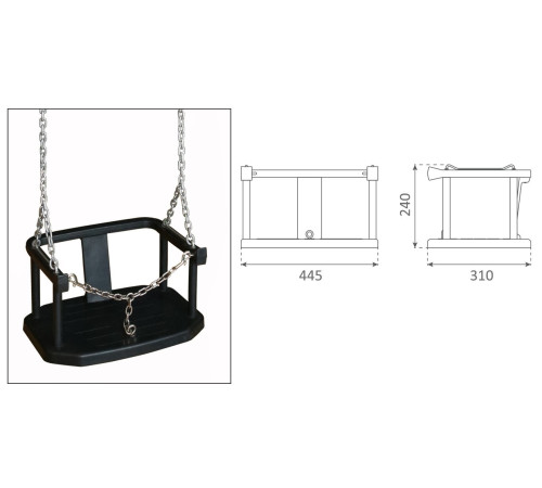 Детские качели резиновые с защитой (усиленные) WCG Belt