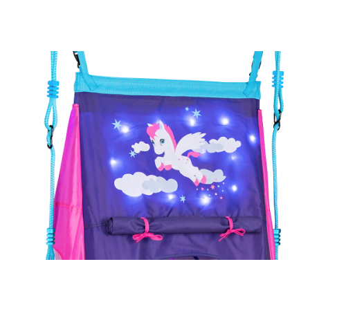 Гніздо гойдалка з наметом Hudora Pony LED 90 (72149)