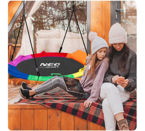 Гойдалка Гніздо лелеки Neo-Sport Swingo XXL 95 см - різнокольорова