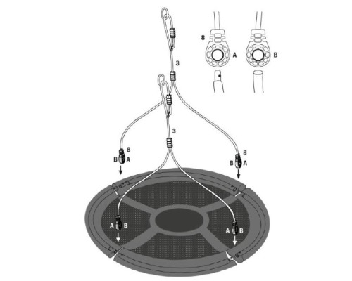 Гніздо гойдалка з наметом Hudora Nest Swing Pirate 90 cm (72152)