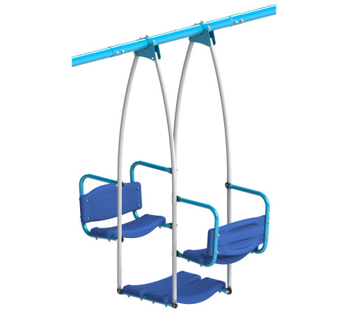 Гойдалка п'ятимісна Triple Swing, 294 х 166 х 200 см - синьо-сіра Гойдалка п'ятимісна Triple Swing, 294 х 166 х 200 см - синьо-сіра
