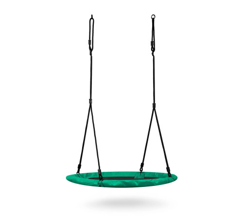 Гойдалка-гніздо Neo-Sport Swingo 110 см, чорно-зелена