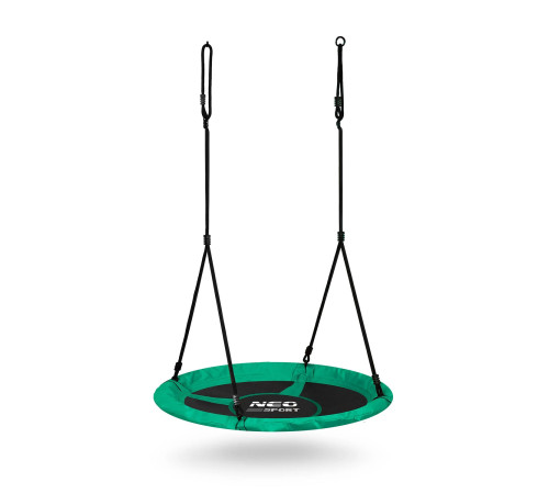 Гойдалка-гніздо Neo-Sport Swingo 110 см, чорно-зелена